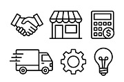 40 Small Business Icon Set, an Outline Icon by adenpinkstore (Thumbnail 12 of 13)