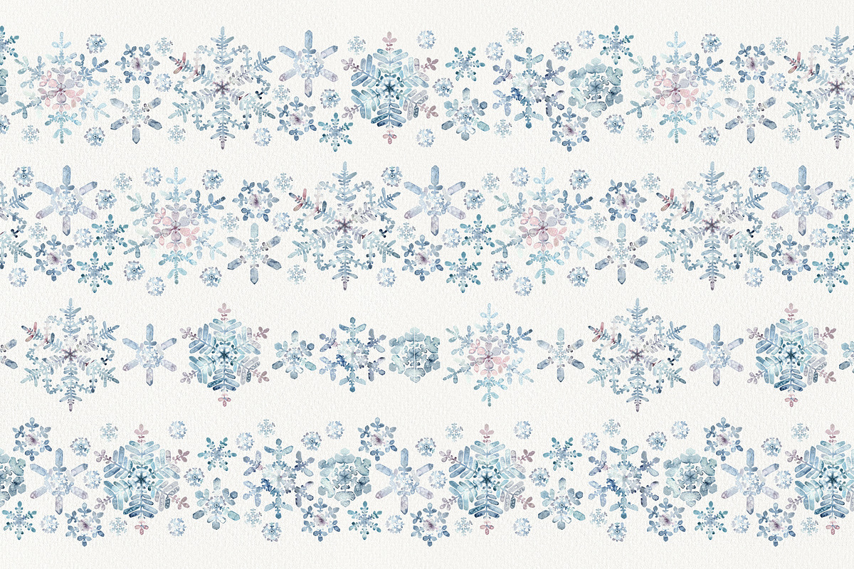 Winter Snowflakes Watercolor, a Seasonal Illustration by YarovaArt (Photo 14 of 17)