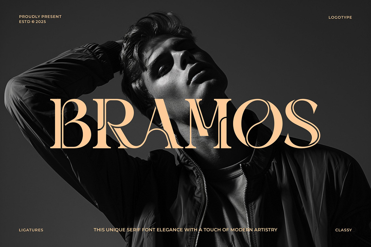 Bramos || Modern Elegant Serif Font, a Serif Font by Ermedia Studio (Photo 1 of 10)