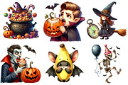 Funny Halloween Clipart, an Illustration by Pixels.Craft (Thumbnail 5 of 9)