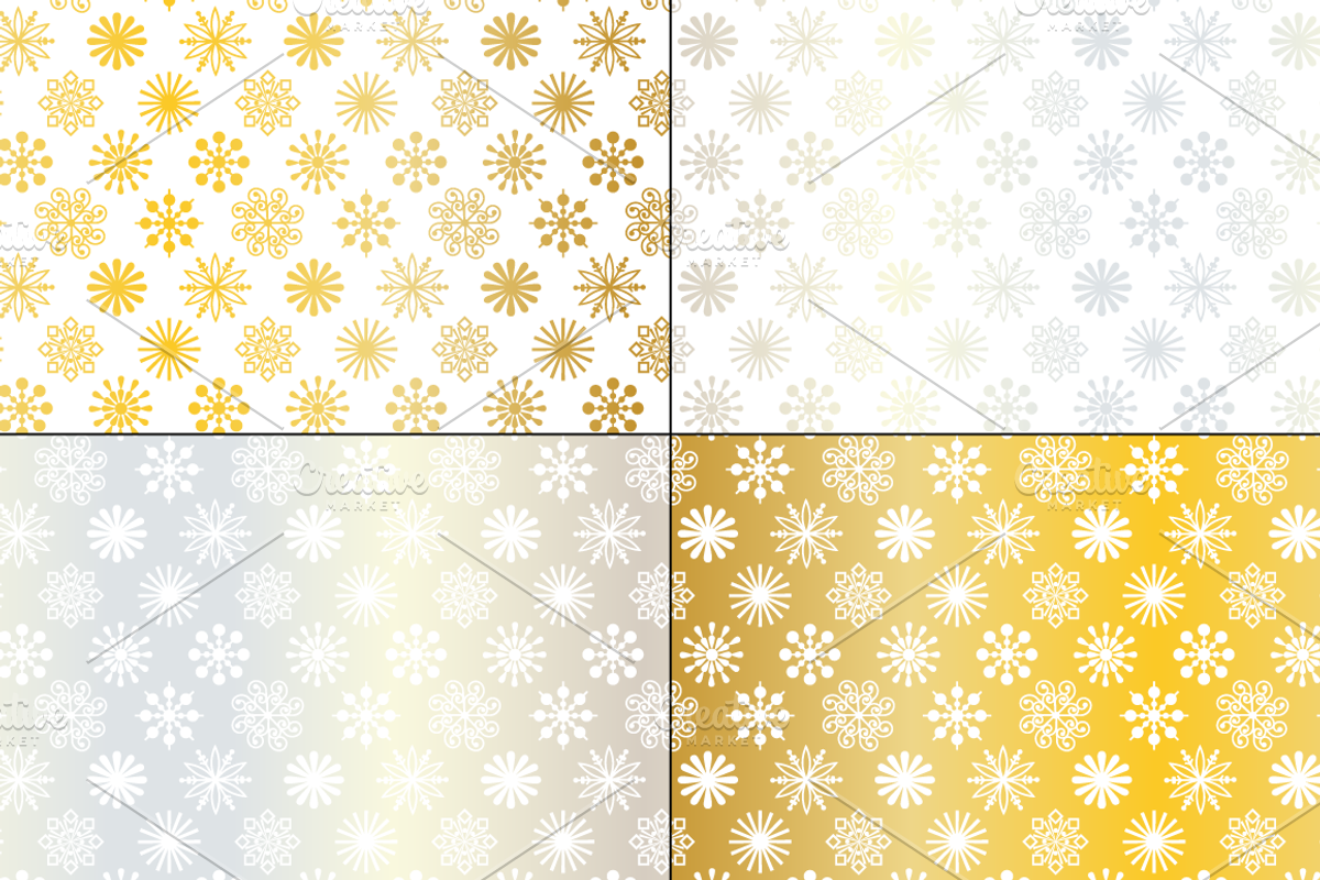 Silver & Gold Holiday Patterns preview 5