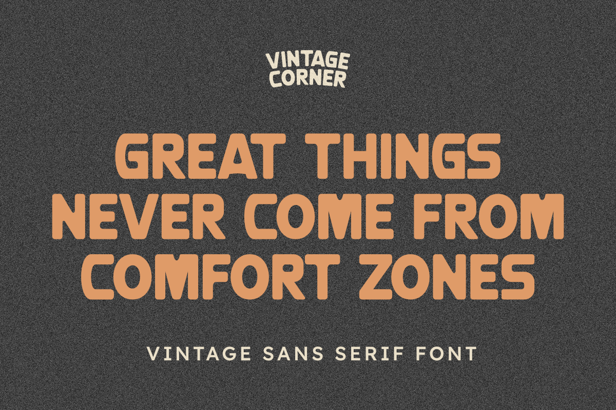 Vintage Corner - Vintage Sport Font, a Sans Serif Font by Masyafi Studio (Photo 5 of 6)