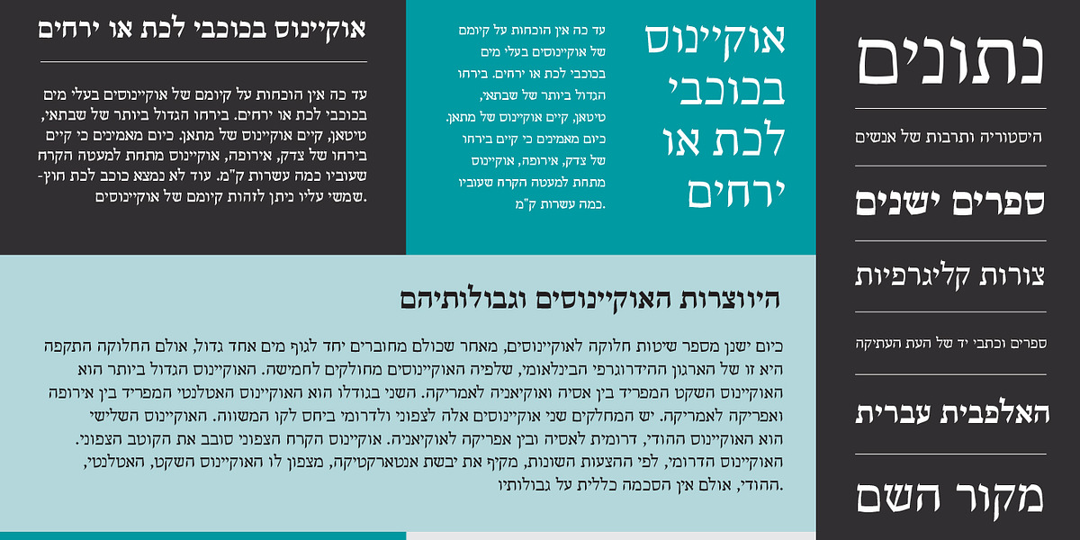 Escritura Hebrew, a Serif Font by Vanarchiv (Photo 3 of 7)