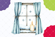 Cozy Christmas Afternoon Clipart, an Illustration by designcity5 (Thumbnail 4 of 5)