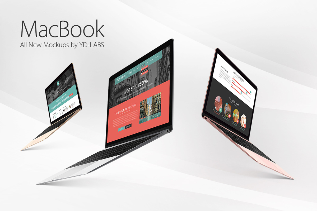 MacBook Mockups, a Mac Mockup by ydlabs (Photo 1 of 4)