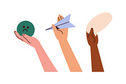 Hands with heart, star, emoji symbol, a Person Illustration by Good Studio (Thumbnail 14 of 25)