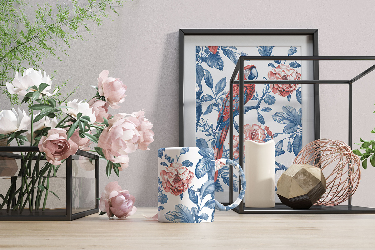 Chinoiserie Seamless Patterns, a Pattern Graphic by Olya Creative (Photo 7 of 19)