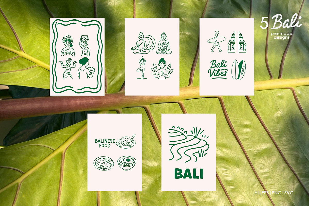 Bali Vibes Whimsy Illustrations, an Object Illustration by SunnJaneArt (Photo 8 of 12)