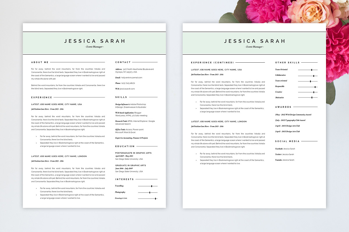 Luxury Resume CV Template, a Resume Template by SNIPESCIENTIST