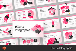 Pink Puzzle Infographic Powerpoint, a Presentation Template by Fit-tee