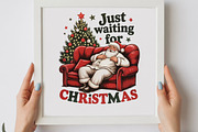 Santa Waiting for Christmas PNG, a Graphic by olgasallom (Thumbnail 3 of 3)