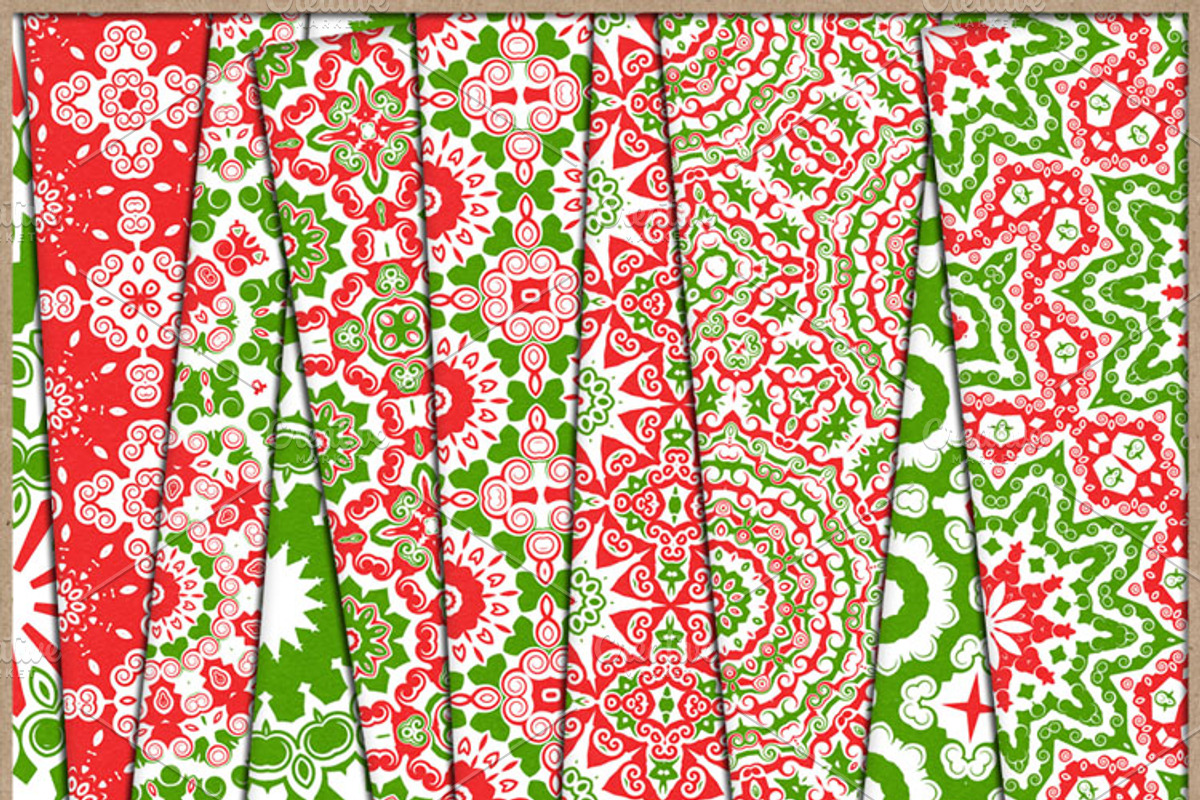 Christmas Red and Green Papers 3, a Pattern Graphic by Adriana Ferrari (Photo 1 of 3)