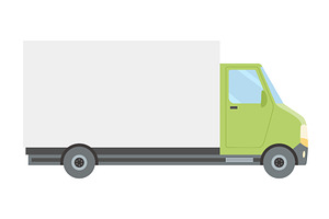 A pixel art of a green delivery, a Transportation Illustration by the8monkey