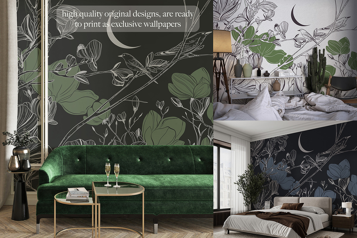 Hand Drawn Wallpaper Cherry Blossom, a Wallpaper Graphic by Nature.Of.Kate (Photo 8 of 11)