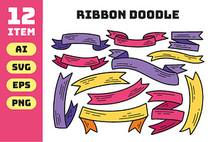 Ribbon Doodle Illustration