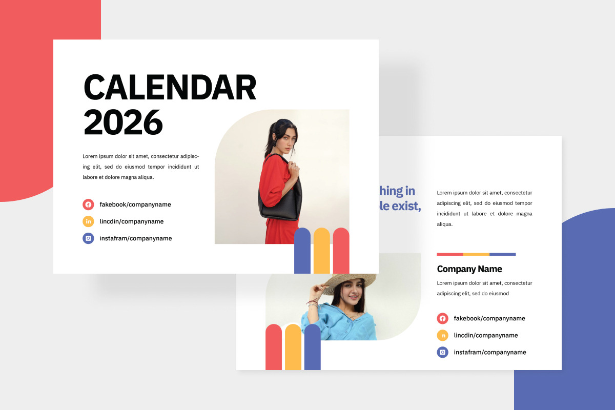Desk Calendar 2026 Design V1, a Stationery Template by twinstd (Photo 3 of 3)