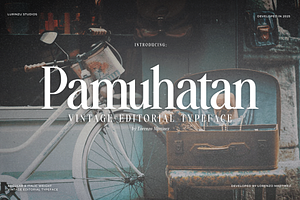 Pamuhatan - Vintage Typeface, a Font by Lurinzu Studios