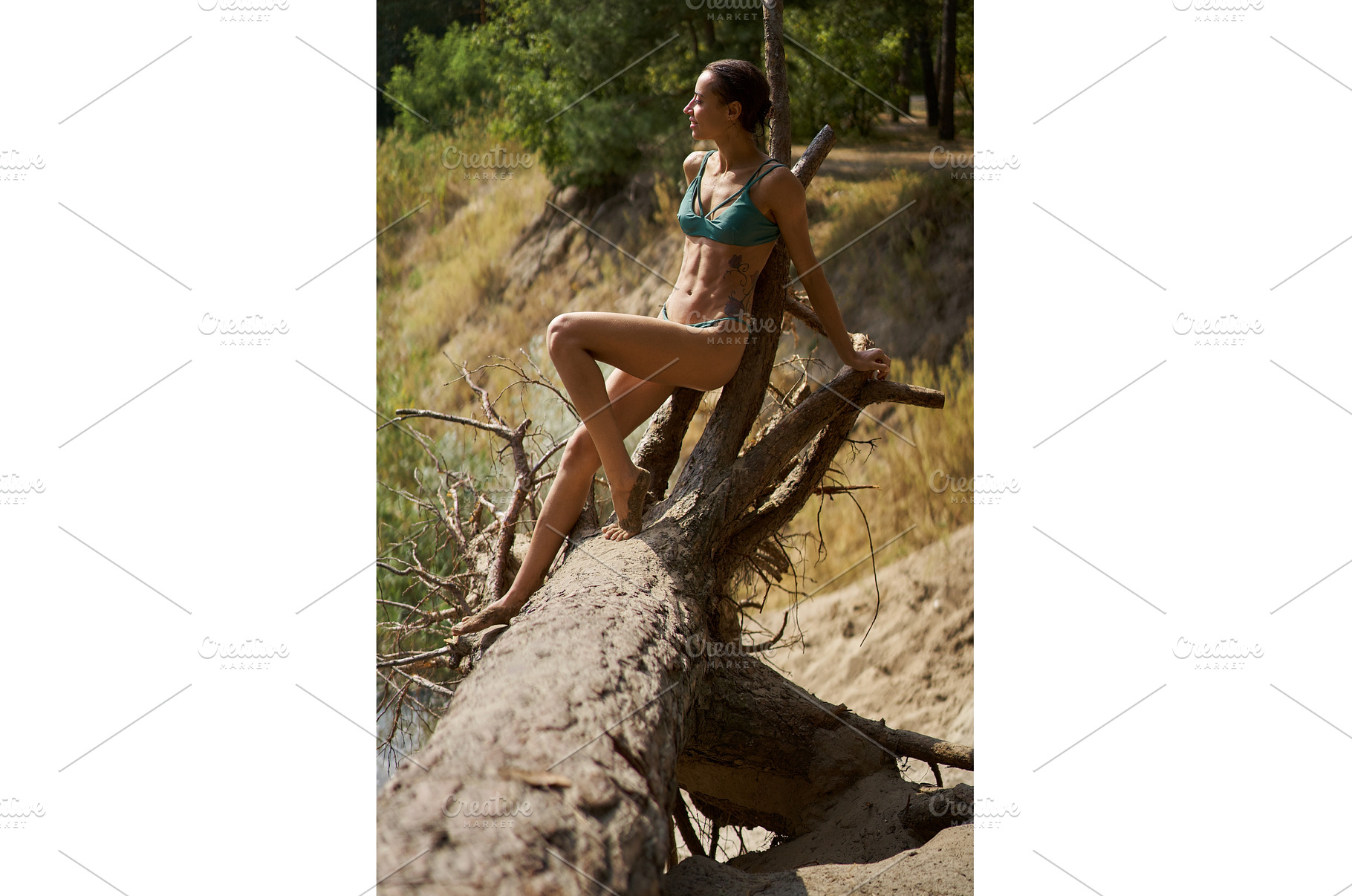 Suntan Fit Body Model Relaxing by, a Nature Photo by vitaliymateha photography