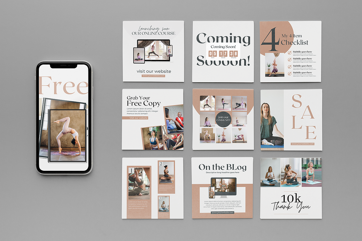 Instagram Creator for Yoga Coach Canva