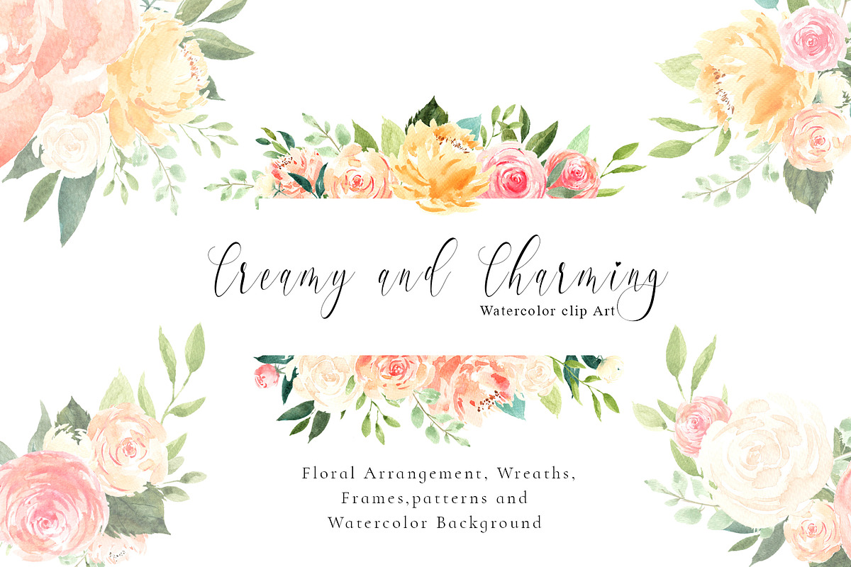Watercolor Floral Set - Charming, an Illustration by Pixavics (Photo 1 of 9)