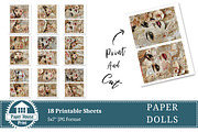 Paper Dolls Junk Journal Pages, an Illustration by NiiiNArt (Thumbnail 5 of 8)