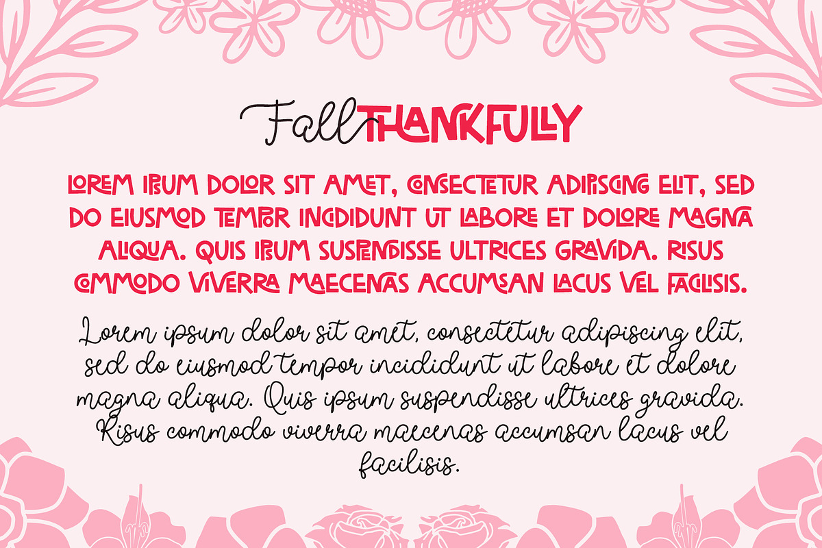 Fall Thankfully Fun & Cute Font Duo, a Handwritten Font by Airotype (Photo 9 of 12)