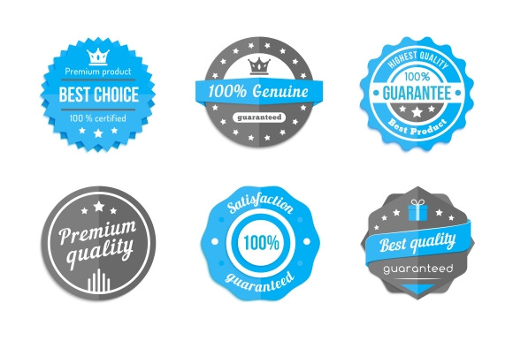 Vector Blue Badges