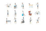 Cartoon Granny – Set of 50 Poses, a Person Illustration by 3DMask (Thumbnail 5 of 6)