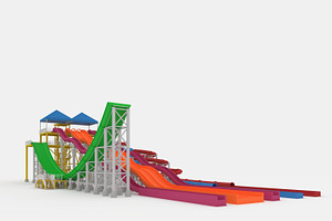 3D Model Waterpark Slide 12