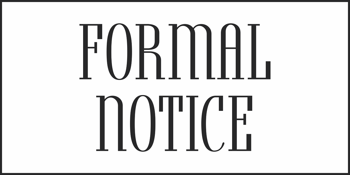 Formal Notice JNL, a Serif Font by Jeff Levine Fonts (Photo 2 of 5)