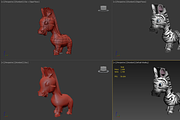 Rigged and Animated Cartoon Zebra, an Animal 3D Model by kjpargeterimages (Thumbnail 4 of 5)