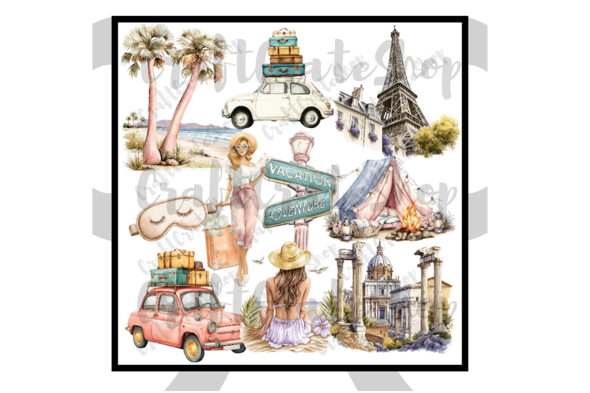 Watercolor Traveler Clipart, an Illustration by CraftCrateShop (Photo 7 of 7)