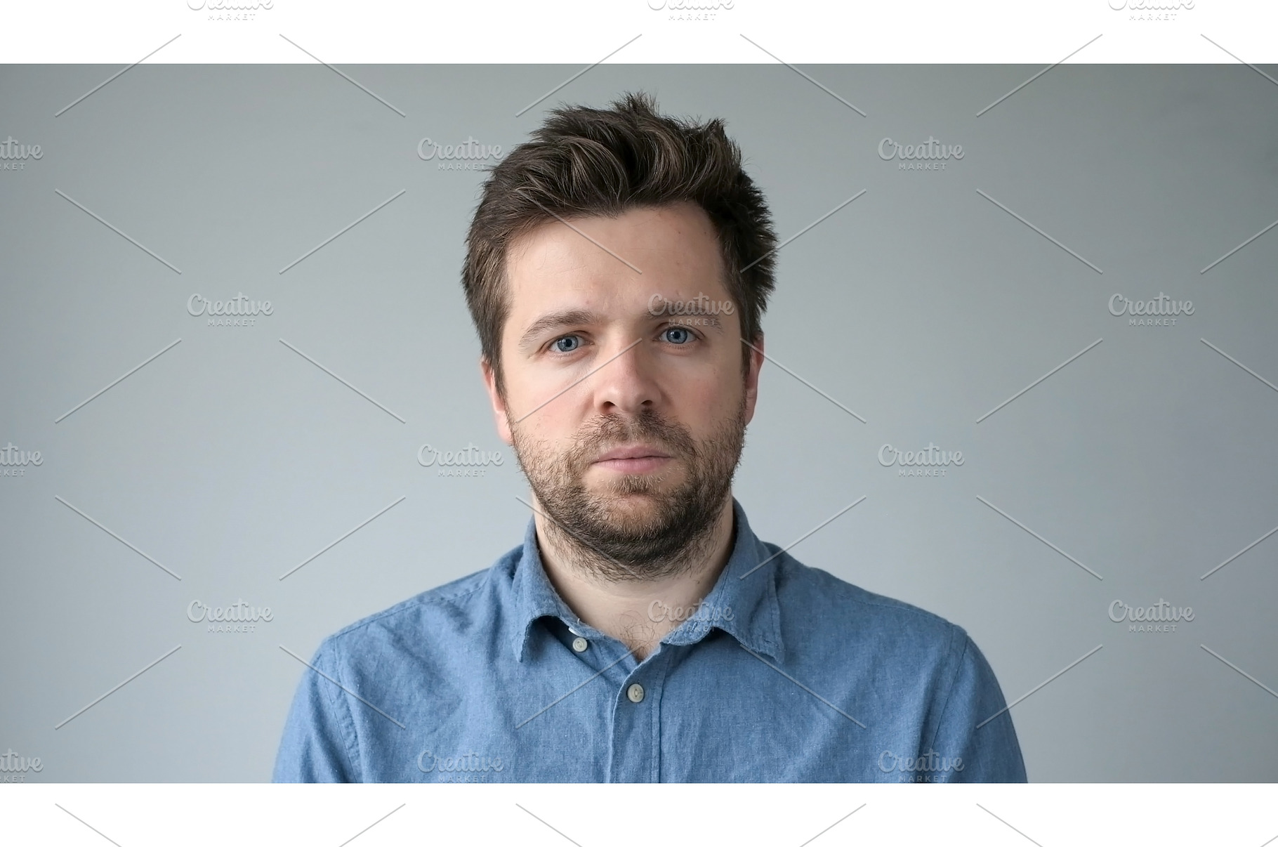 Young handsome man has serious, a Person Photo by Koldunova