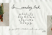 Sunday Ink - Soft Handwritten Script, a Script Font by Mneme (Thumbnail 6 of 8)