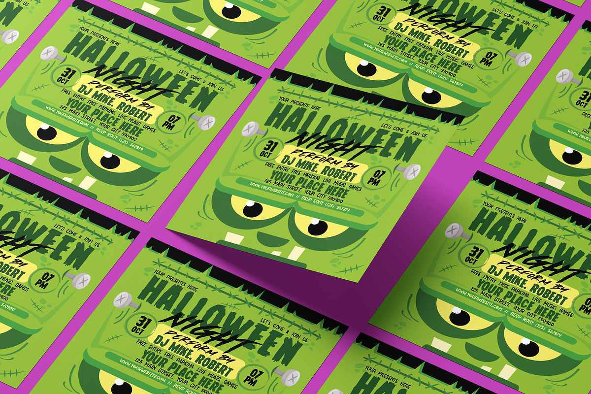 Halloween Night Flyer, a Flyer Template by Creativestoree (Photo 2 of 5)