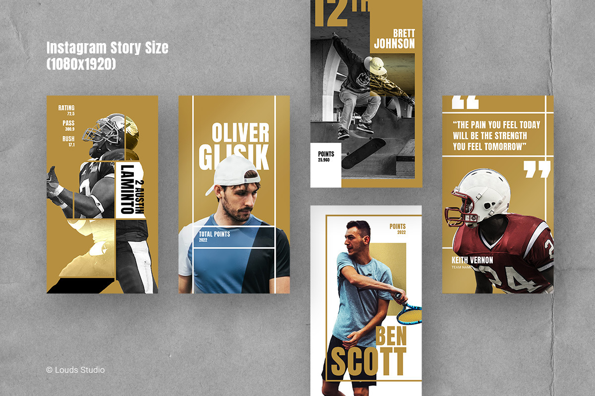 Golden Sports Instagram Stories, a Social Media Template by Louds Studio (Photo 5 of 6)