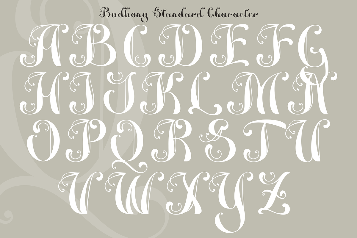 Badhong Classic Script, a Script Font by TypeClassHeroes (Photo 3 of 15)
