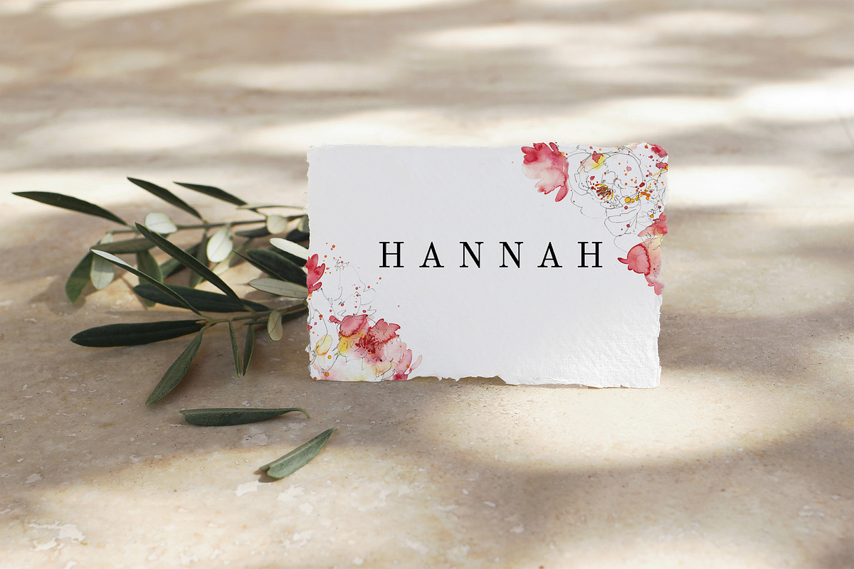 watercolor 8 peonies wedding cards, an Invitation Template by TurquoiseDesign (Photo 7 of 7)