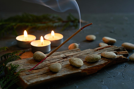 An incense stick that burns and gene