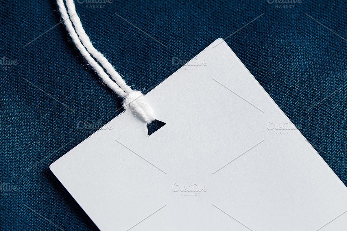 Clothes label tag blank mockup, an Advertising Mockup by Olha Klein (Photo 3 of 3)