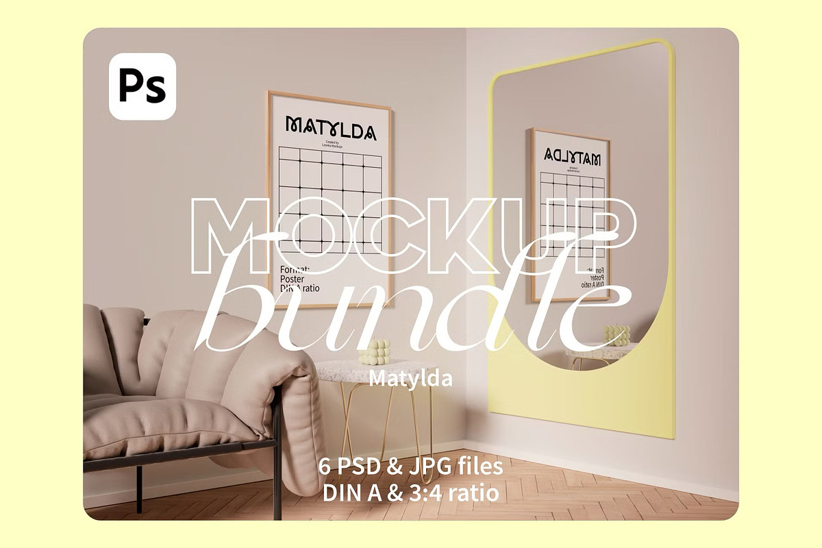 Wall Art Mockup Bundle 21 in 1, a Household Mockup by Bonumo (Photo 8 of 15)