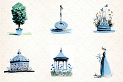 Chateau Clipart - Vintage Doodles, an Illustration by DreamCafeArt (Thumbnail 2 of 8)