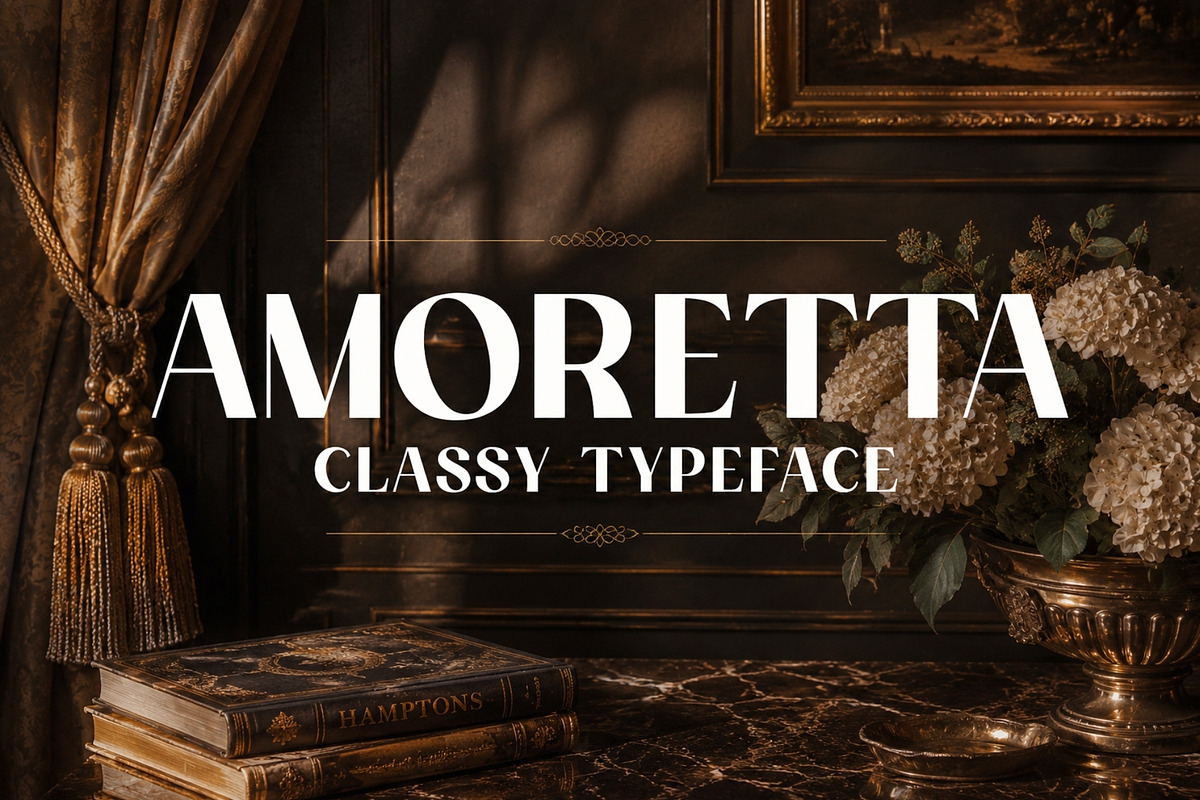 Amoretta - Classy Typeface, a Serif Font by HipFonts (Photo 1 of 10)