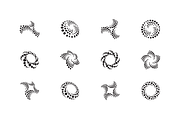 Halftone Swirl Logo Set, a Branding & Logo Template by kloroform (Thumbnail 4 of 5)
