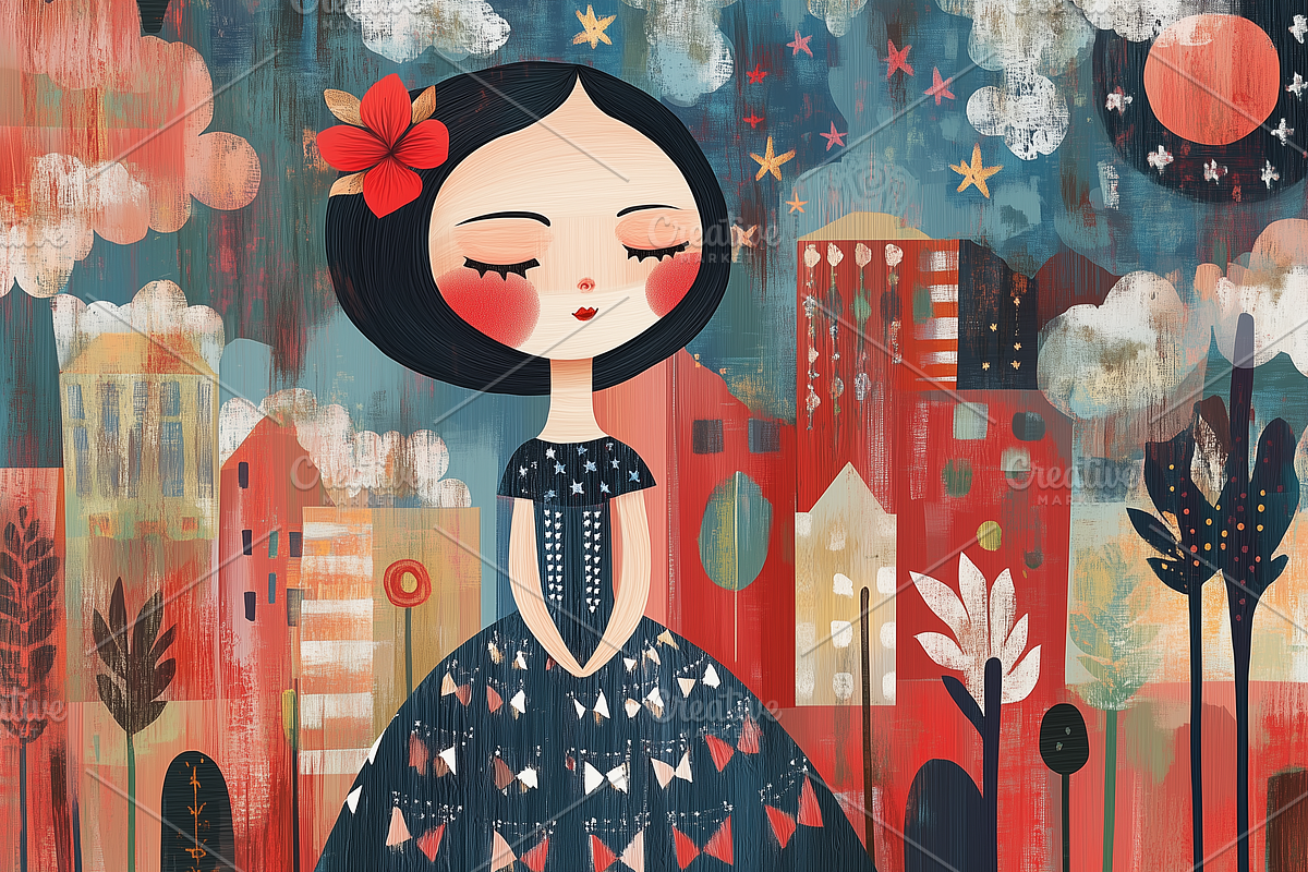 Miss Americana: City of Stars, a Decorative Illustration by Art Paradise Studios
