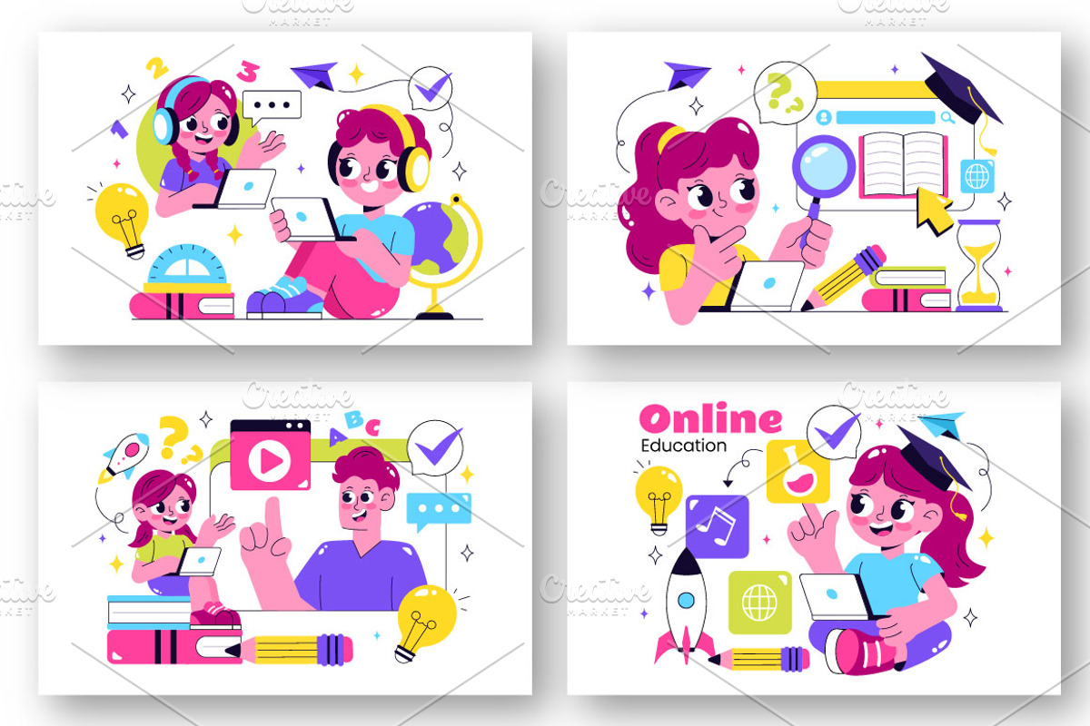 10 Online Education for Kids, an Education Illustration by denayunebgt (Photo 3 of 4)