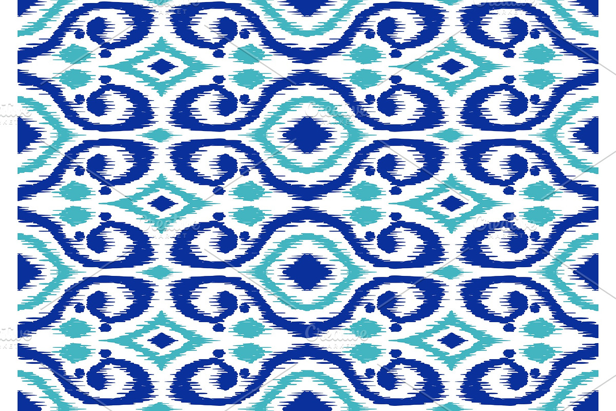 Ikat geometric folklore pattern., a Pattern Graphic by incomible