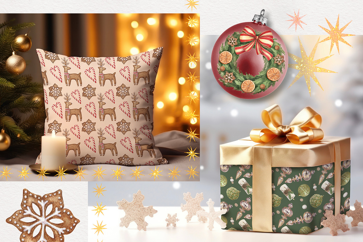 Cozy Christmas Watercolor Collection, a Seasonal Illustration by Nadya Saen Art (Photo 5 of 11)