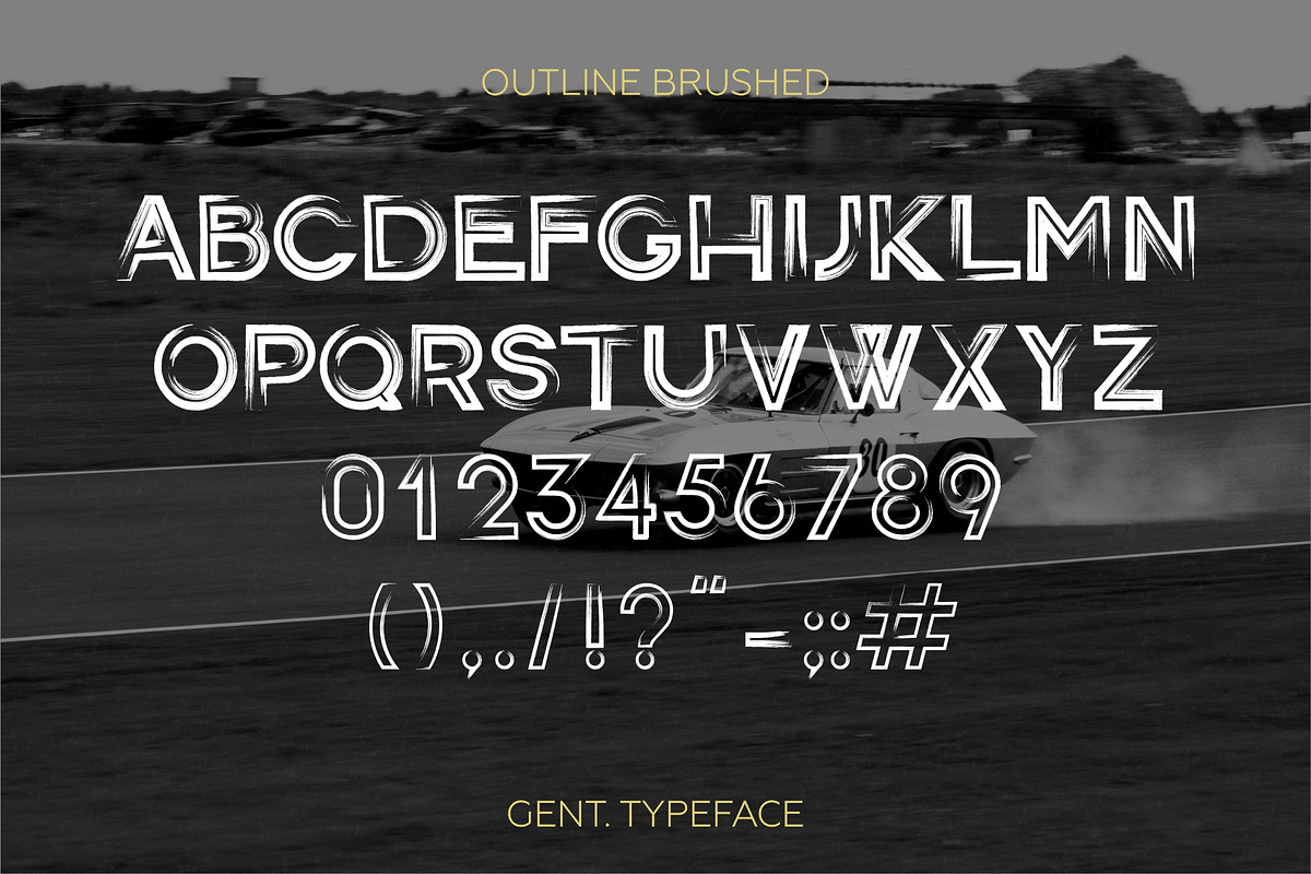 Gent. Display brushed typeface. preview 8