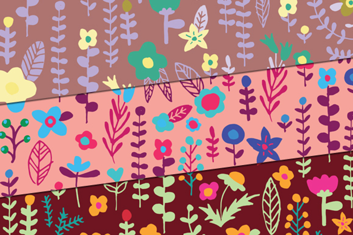 Floral Doodles Patterns preview 3